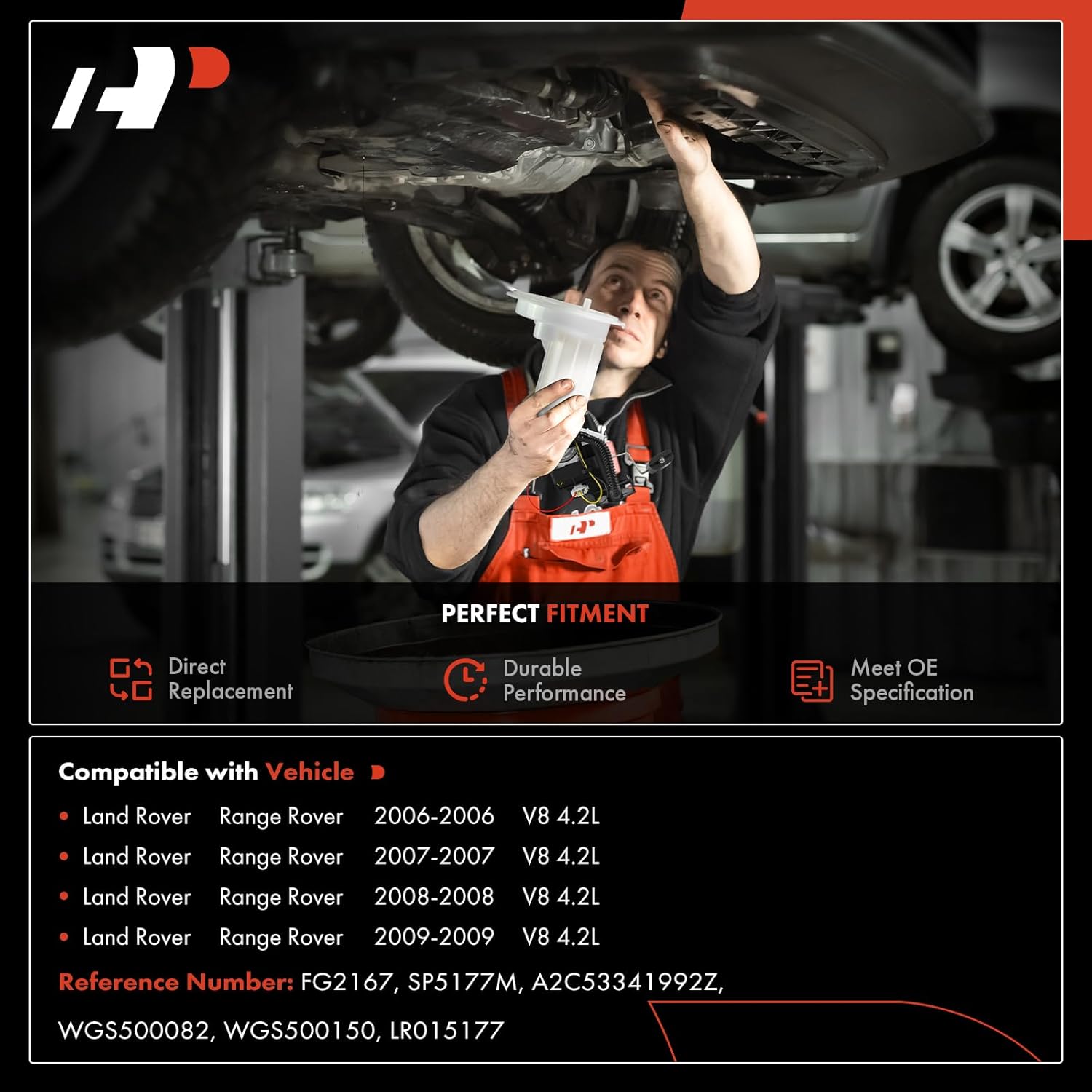 A-Premium Fuel Pump Assembly with Sending Unit Compatible with Land Rover Range Rover 2006 2007 2008 2009, 4.2L, Gas