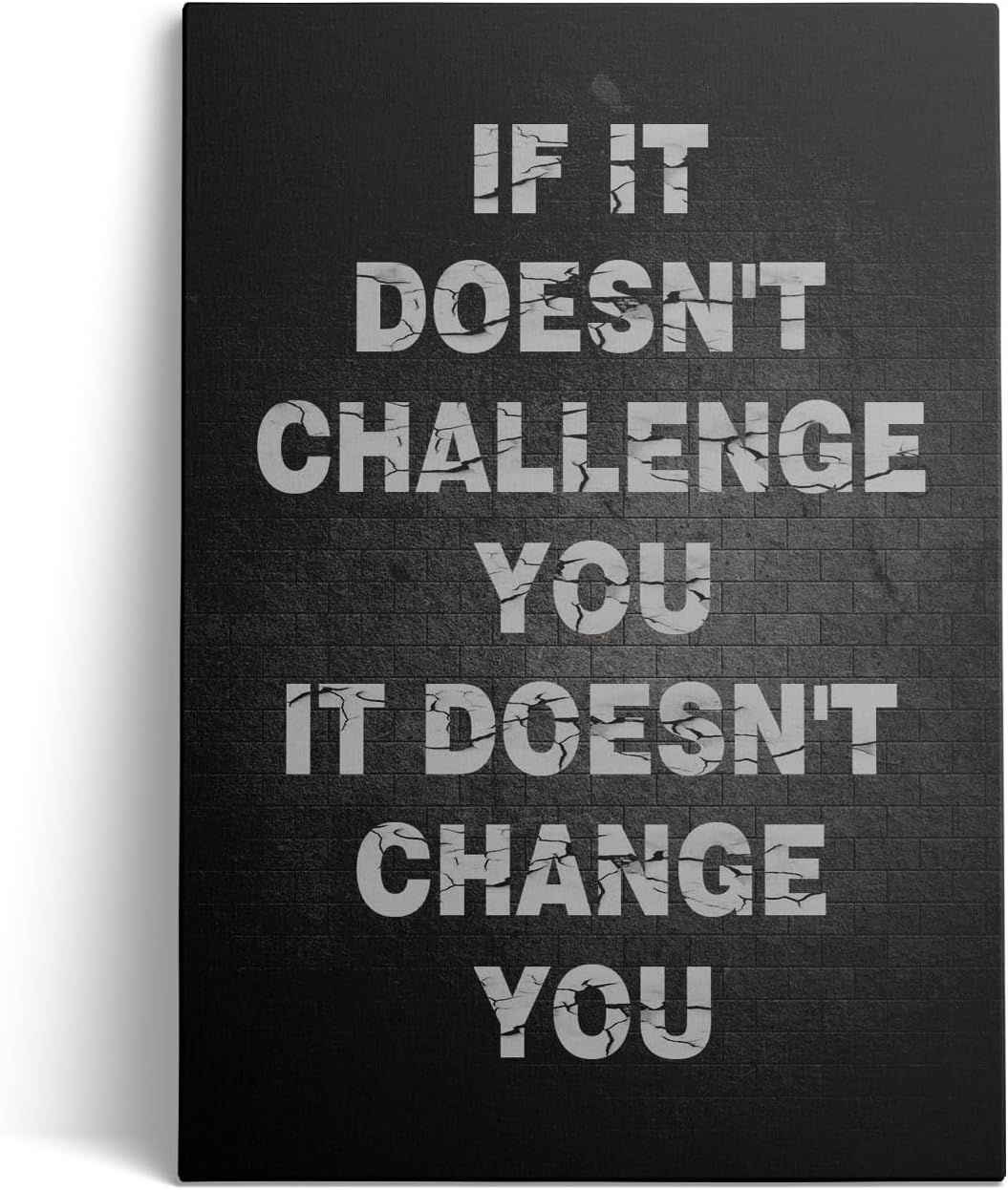 Jumong Motivational Wall Decor Motivational Canvas Wall Art Positive Quotes Inspirational Sayings Inspirational Office Wall Art Wooden Frame Encouraging Canvas Posters for Office Livingroom Gym