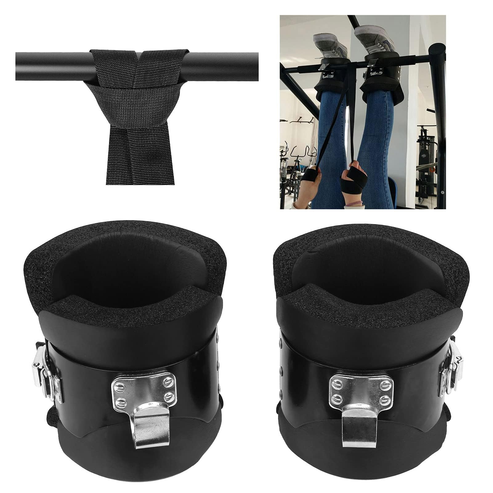 VGEBY Chaussures à l'envers, 1 Paire de Bottes suspendues à Tirer Inversion Anti-gravité Bottes suspendues pour la Maison Gym Fitness Soulagement de la Douleur au Cou