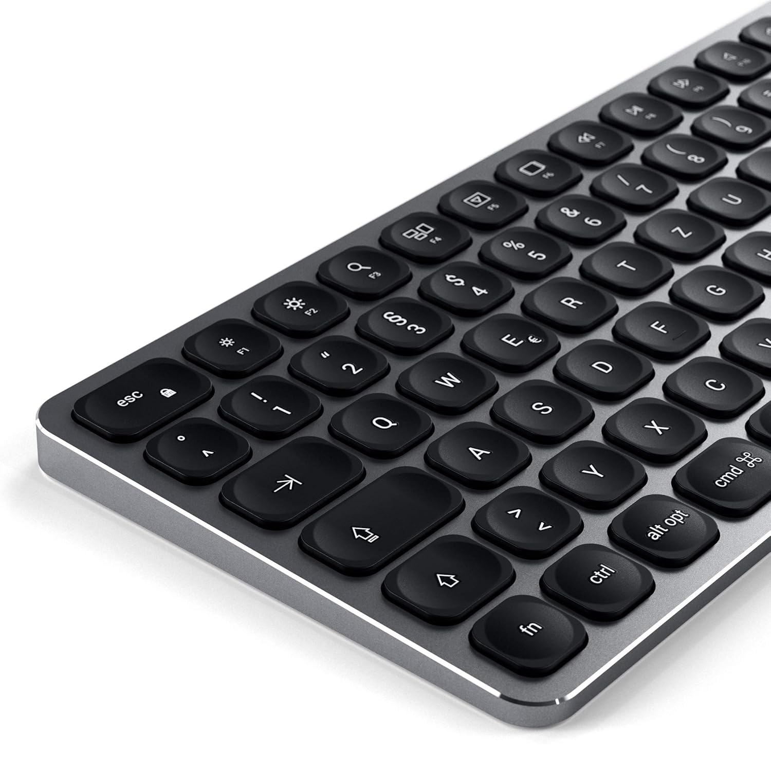 Satechi Tastiera Wireless con Tastierino Numerico, 𝗤𝗪𝗘𝗥𝗧𝗭 𝗗𝗘, Tastiera Bluetooth in Alluminio, Multi Dispositivo, Ricaricabile USB-C per Mac, Windows e Android (Layout Tedesco)