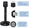 Door Stopper, Black Door Stop 4 Inch Wall Mounted Door Stopper for Skirtings Indoors Outdoors, Stainless Steel, Rubber Bumper Tips Wall Protector Stop Door Hitting Wall,100mm