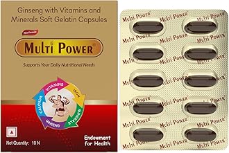 Sponsored Ad - Daily Multivitamin & Multimineral with Ginseng with 10 Vitamins and 6 Minerals for Daily Energy & Immunity Men & Women 1 x 10 Softgel