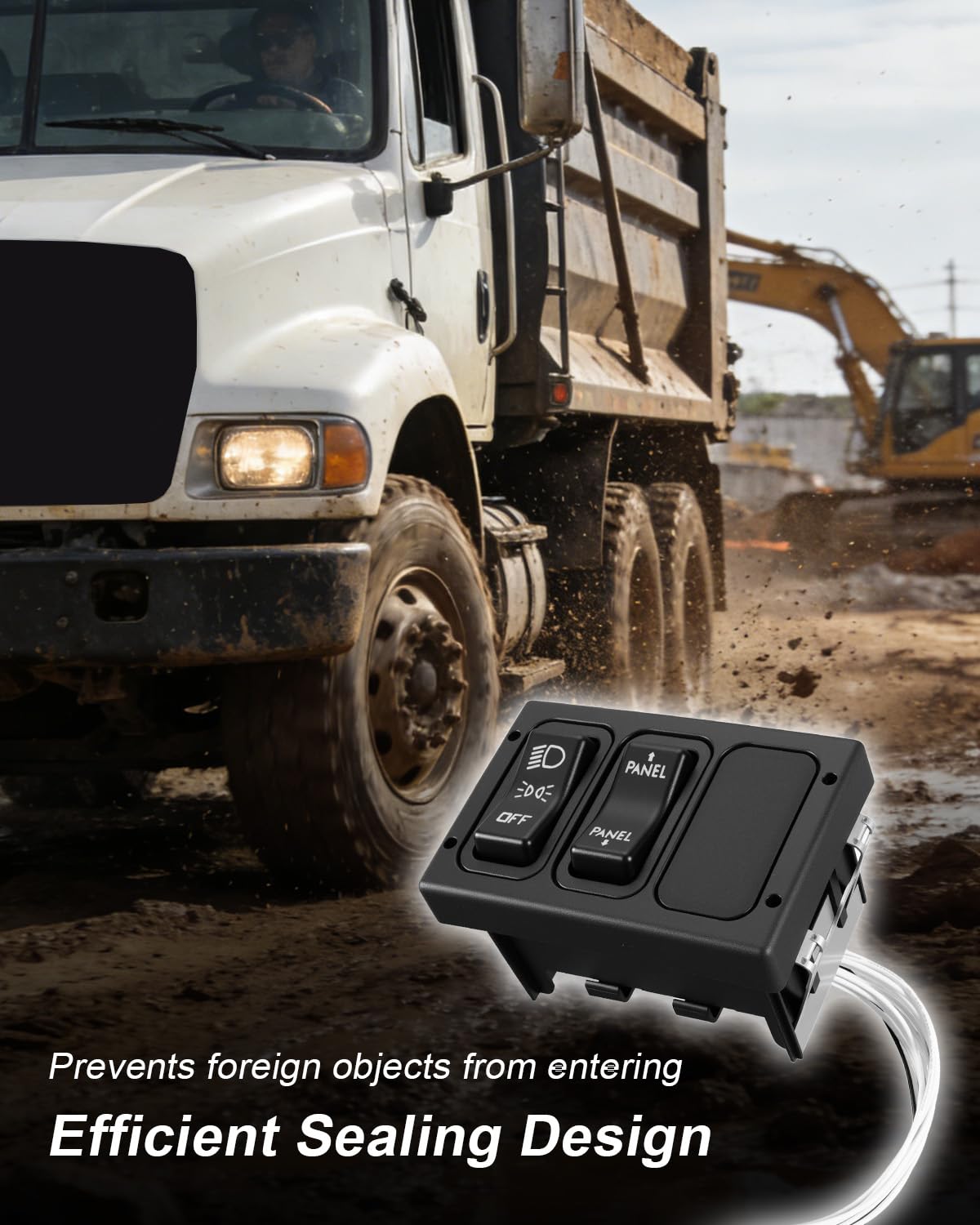 901-5107 Heavy Duty Headlight Switch Housing Compatible with International 3200 4200 4300 4400 7300 7400 7500 7600 RXT 8500 8600 2001-2004, Replace 2512518C91 3533417C91