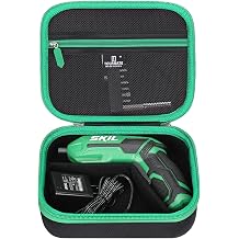 Tourmate Hard Travel Case for SKIL 4V Rechargeable Cordless Screwdriver SD561802 - Protective Carrying Bag Case Only Black & Green