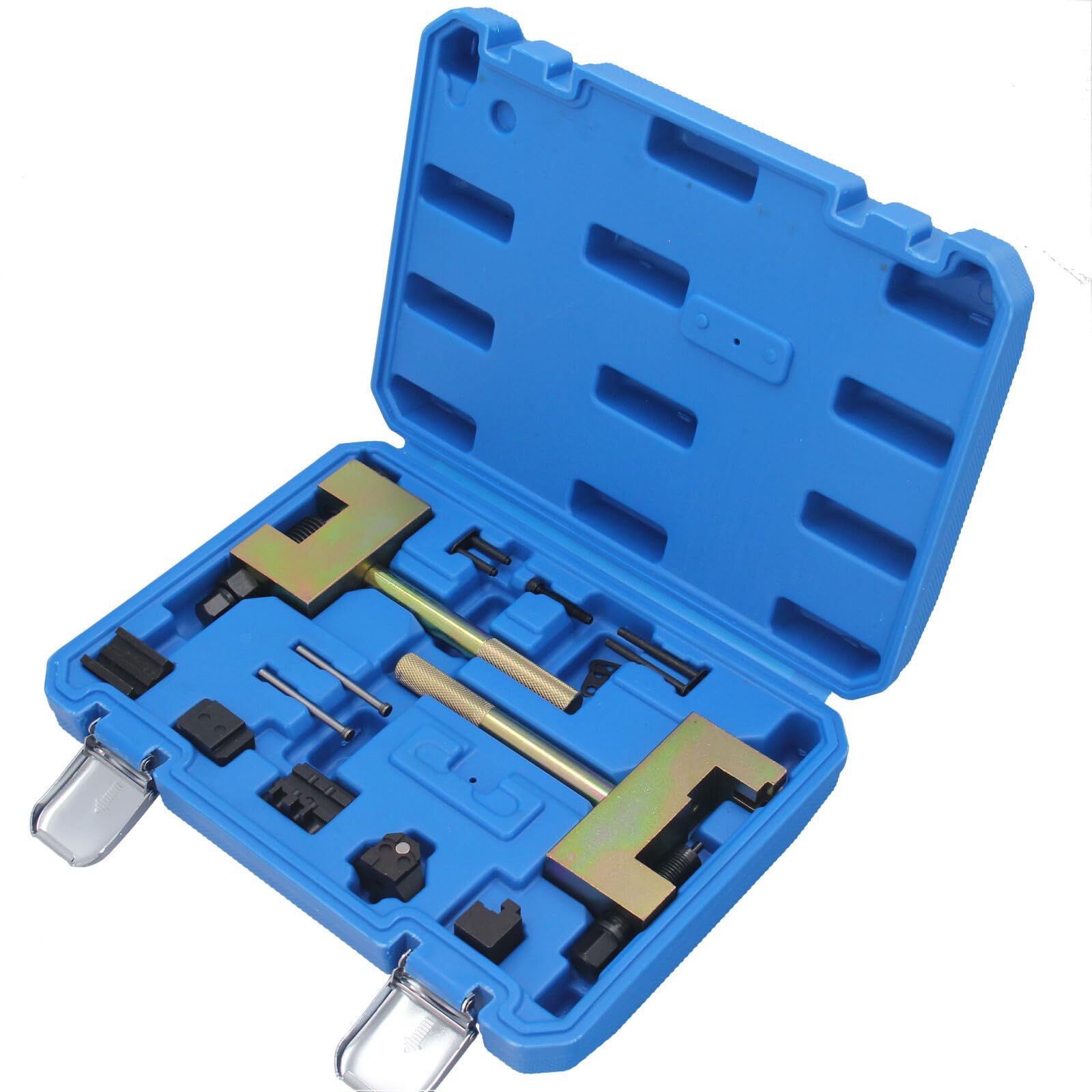 Kit de rivetage et dérivetage de chaînes GEPCO Profi compatible avec Mercedes-Benz M271 M272 M273 M642 M651 CDI - Ensemble d'outils de séparation et de montage - avec boîte de rangement robuste