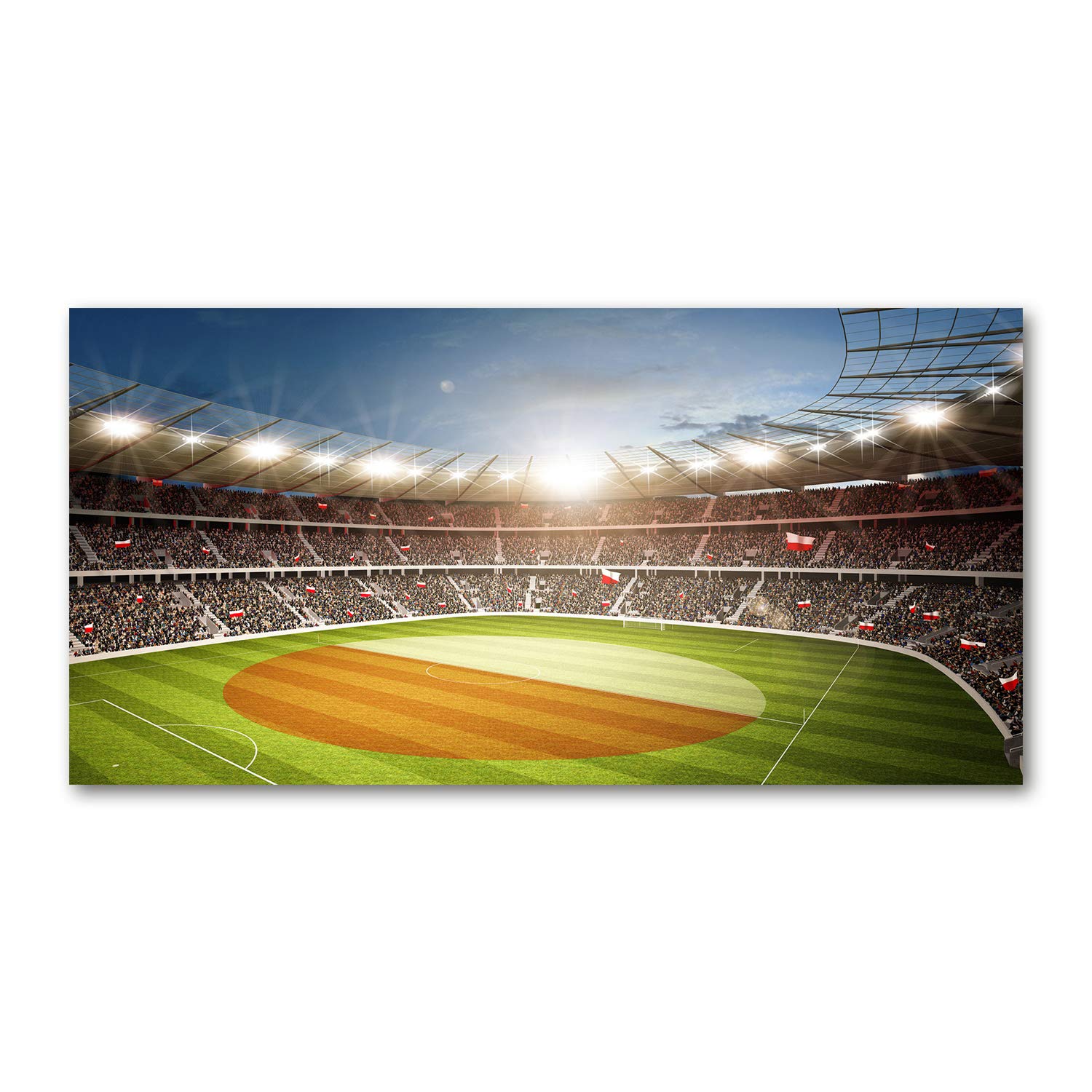 Mural art image verre plastique du Stade de Pologne Tulup pour salon de passionné de sport
