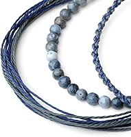 Vista 224 de Handmade Natural Stone Beaded Healing Bracelet Gift for Men Adjustable Rope String Bracelet