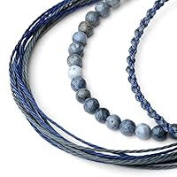 Vista 459 de Handmade Natural Stone Beaded Healing Bracelet Gift for Men Adjustable Rope String Bracelet (picasso jasper, Adjustable)