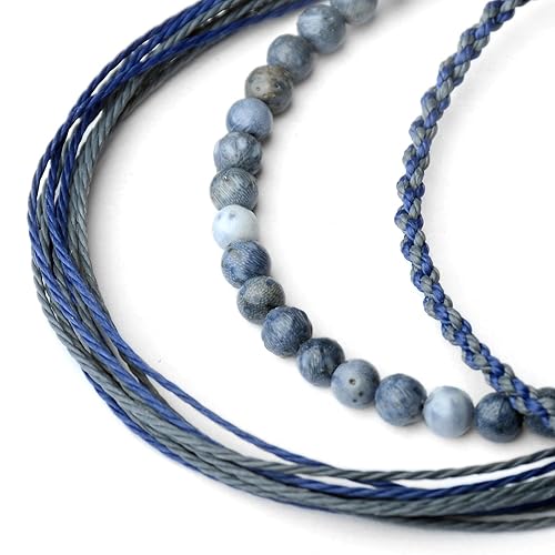 Miniatura 459 de Handmade Natural Stone Beaded Healing Bracelet Gift for Men Adjustable Rope String Bracelet (picasso jasper, Adjustable)