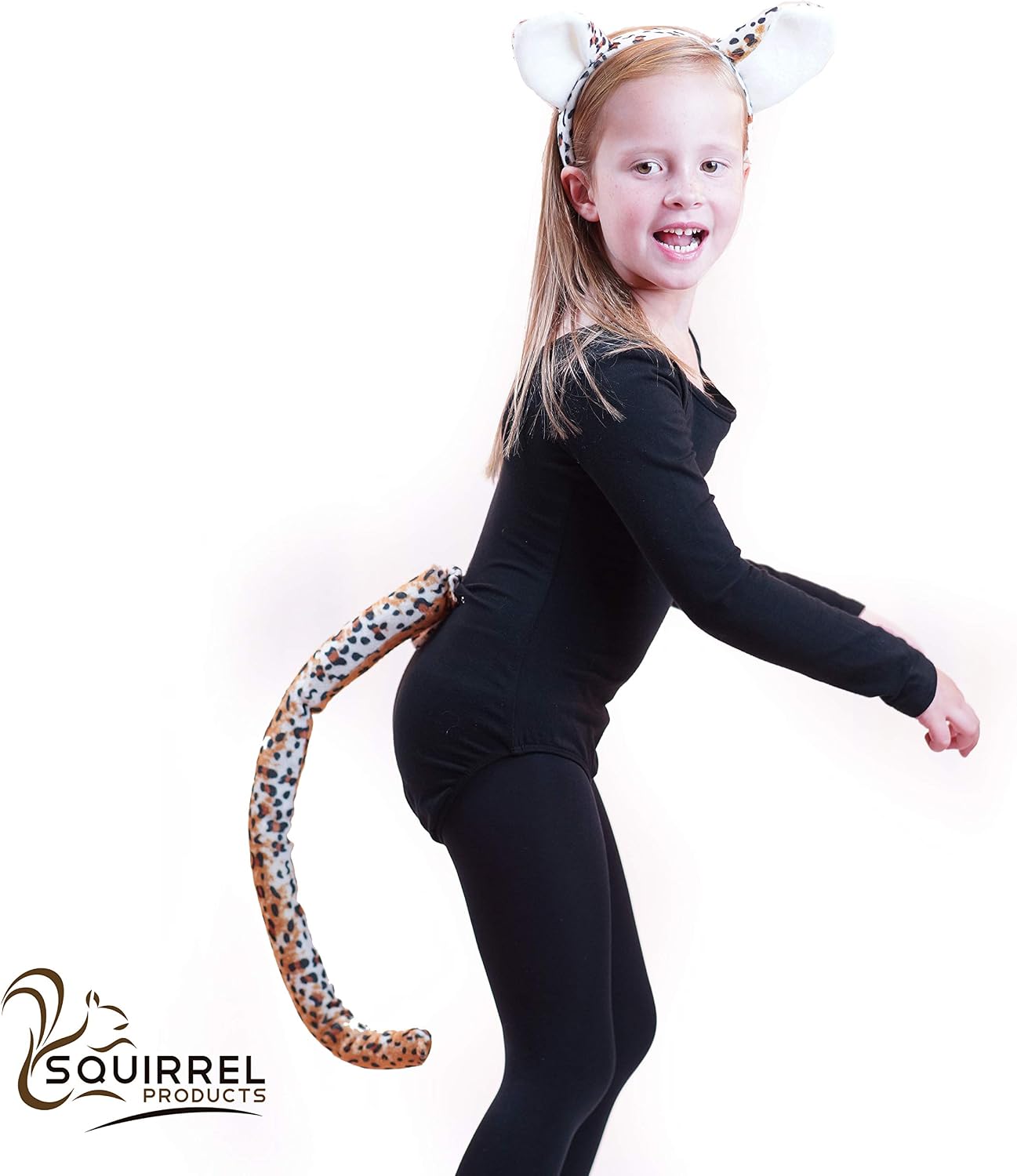 Squirrel Products Cheetah Headband Ears and Tail Costume Accessory Set - Fits Adults and Kids image 5