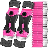 Nalisence Razor Blade Scraper Tool Kit: 2-Pack Scrapers & 40 Blades for Glass Stovetop, Cooktop, Window & Oven Cleaning