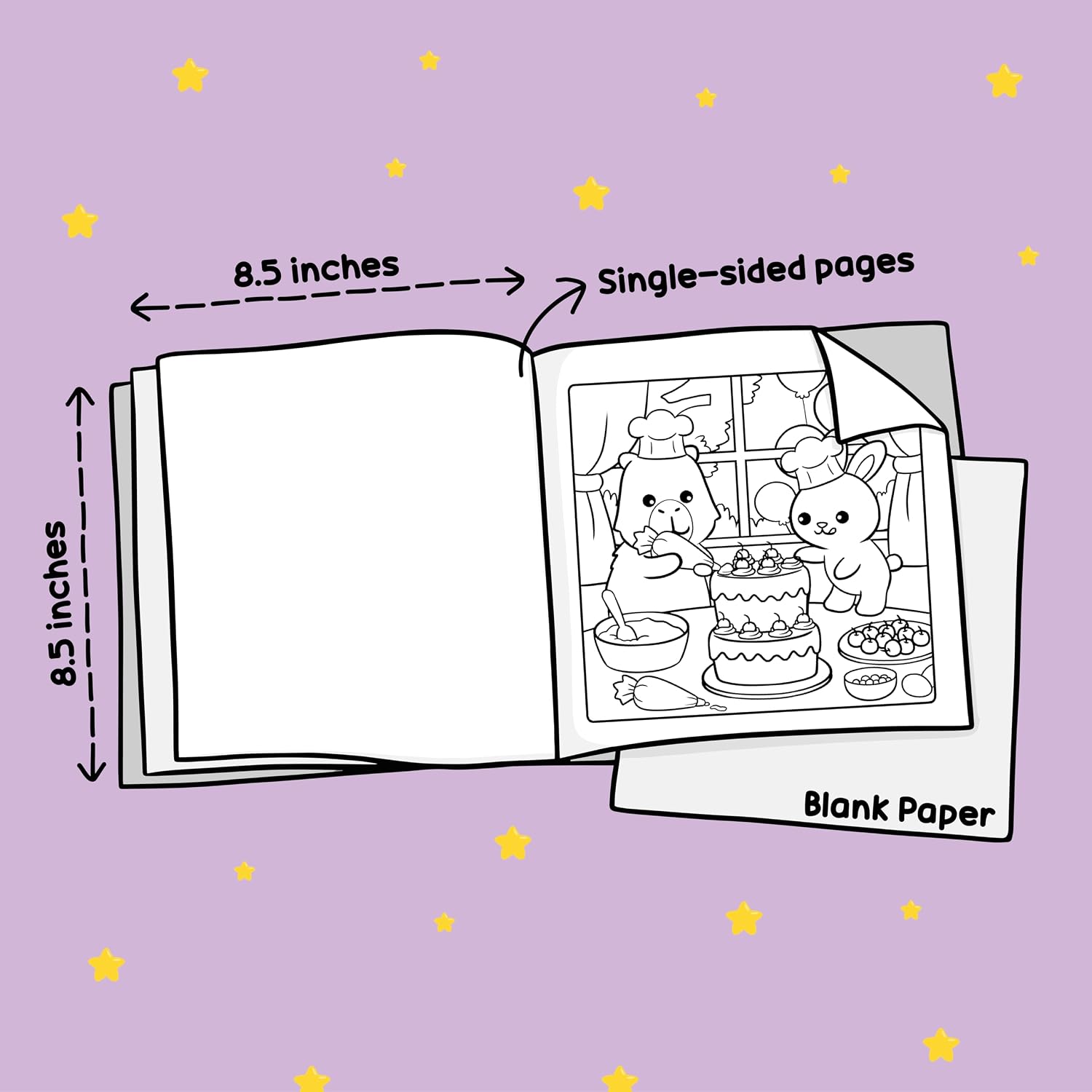 Emotional Support Animal Friends Coloring Book by Puraesla - Cozy Relaxing for Adults & Kids, Cute Animals for Stress Relief, Happiness & Mindfulness, Anxiety Relief Item for Friends, Chill