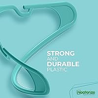 Vista 6 de NEATERIZE - Ganchos de ropa de plástico, 20 paquetes, Aqua - Perchas para colgar ropa