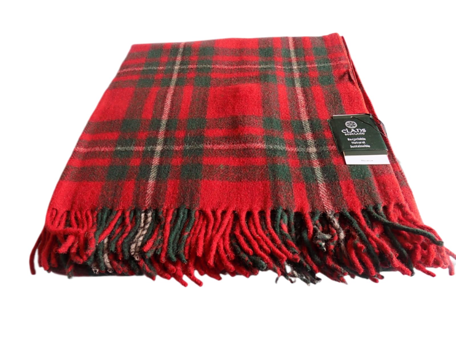 Clans Scotland Wool Blend Tartan Blanket/Throw MacGregor Tartan