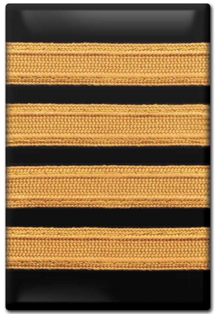 Captain Epaulets (4 Bars) - Fridge Magnet