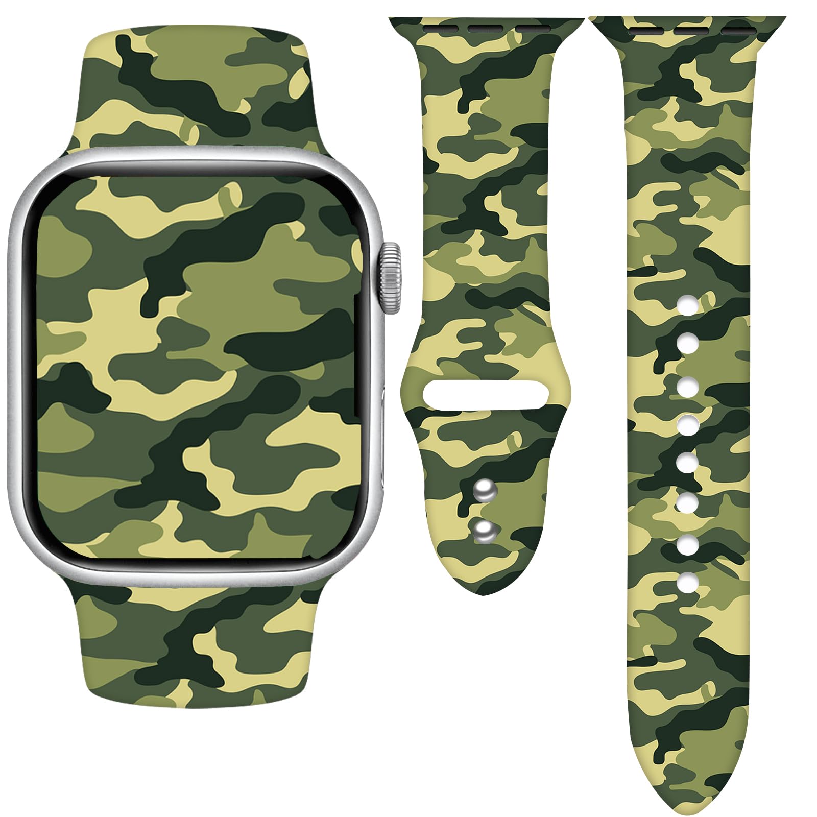 Holidays Sport Watch Band Compatible with Apple Watch 38mm 40mm 41mm for Women Men,Soft Silicone Replacement Wristband for iWatch Series Ultra 10 9 8