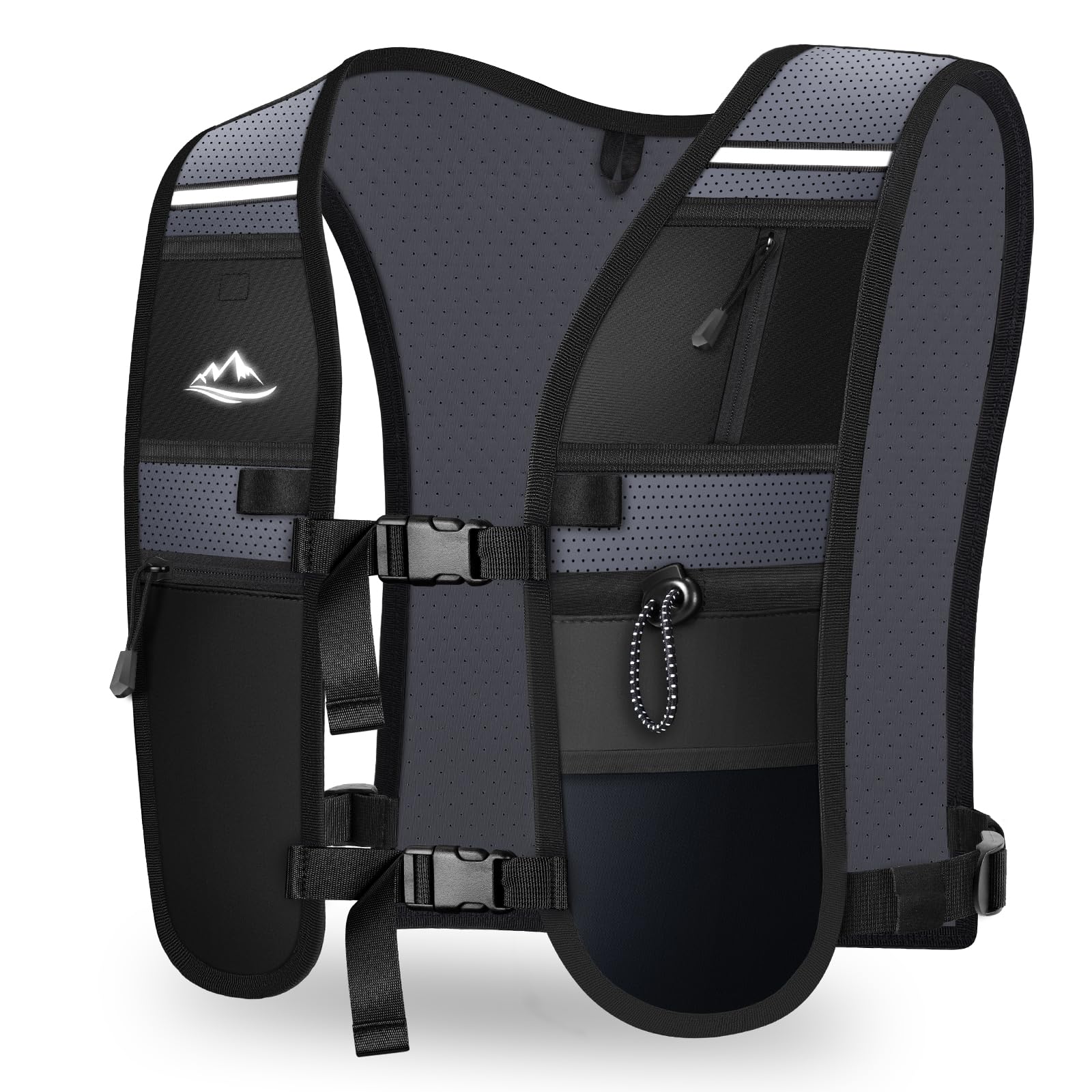 Photo 1 of Dawinga Running Vest for Women Men, Lightweight Breathable Hydration Vest with Large Compartment, Reflective Running Hydration Vest, Run Water Vest for Hiking Cycling Marathon Trail Jogging Race,L