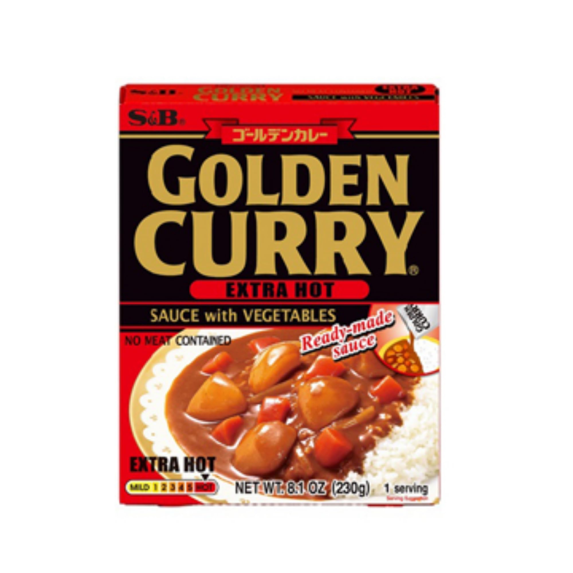 S&B Golden Curry Extra Hot, 8.10 oz (Pack of 1)