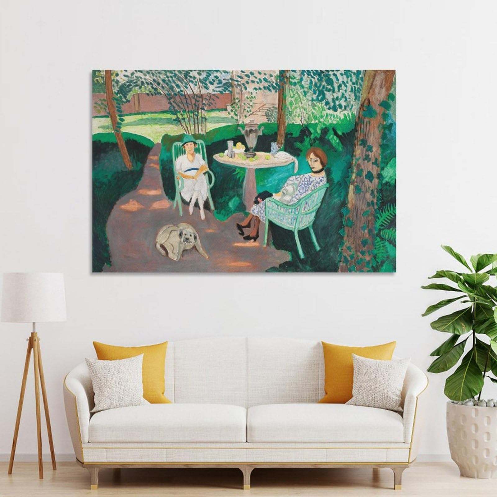 Amazon.co.jp: Henri Matisse アンリ・マティス 「庭でお茶を」 アート