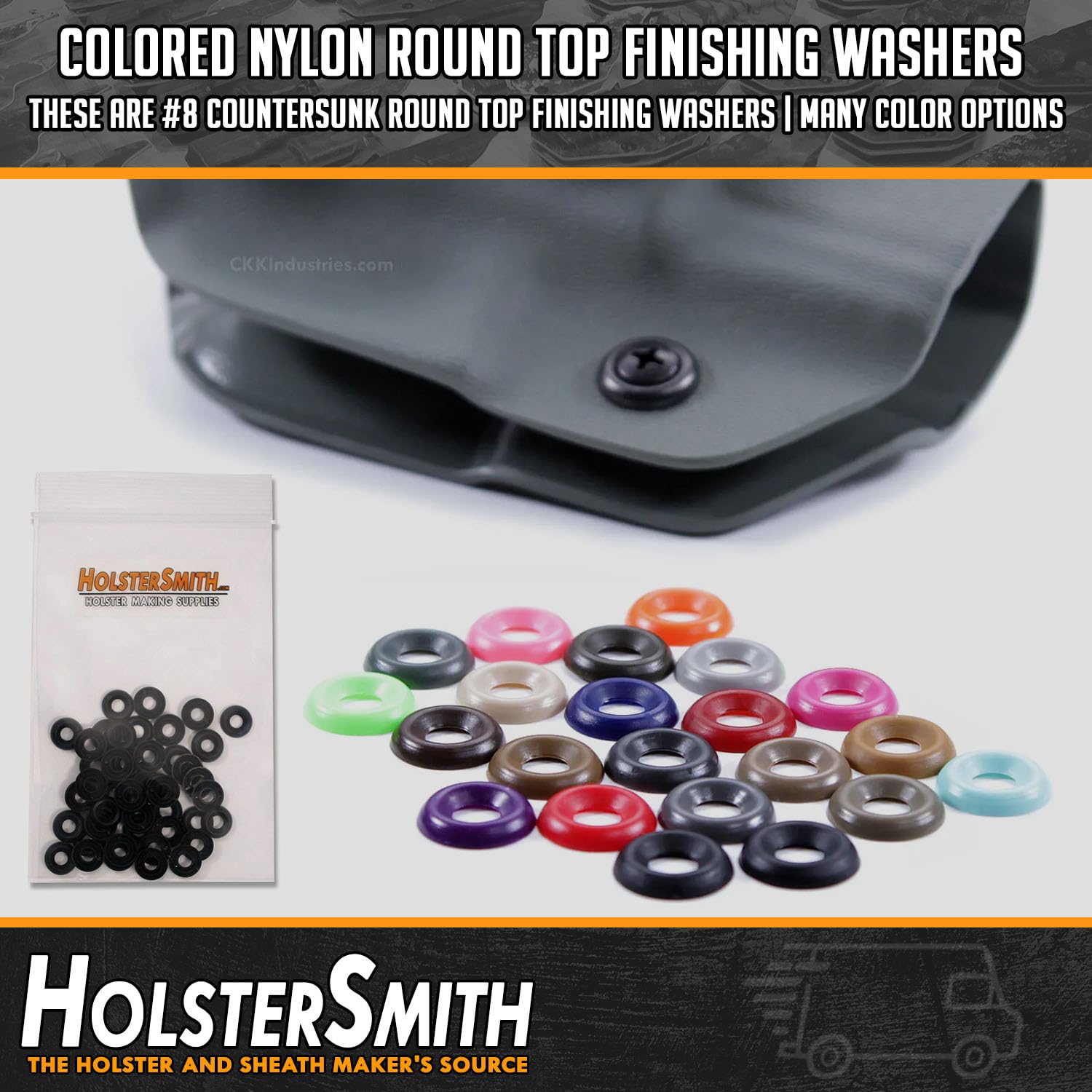 Colored Nylon Washers - 50 Pack -4
