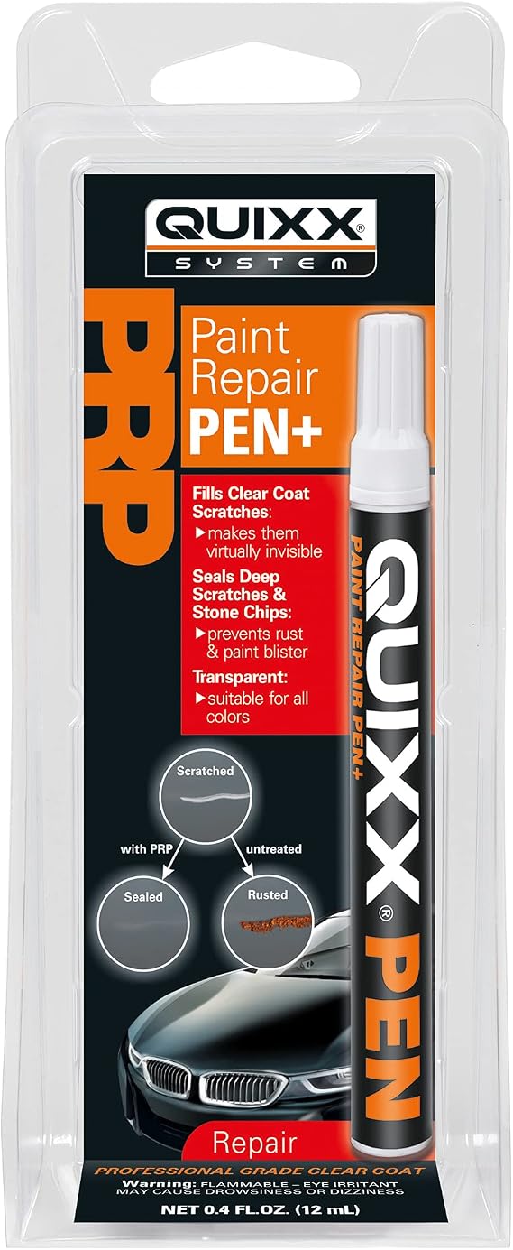 QUIXX 10050 Paint Repair Pen, Fills Damaged areas with Clear Lacquer to Prevent Further Damage on your Car, Automobile, Motorcycle, or Boat