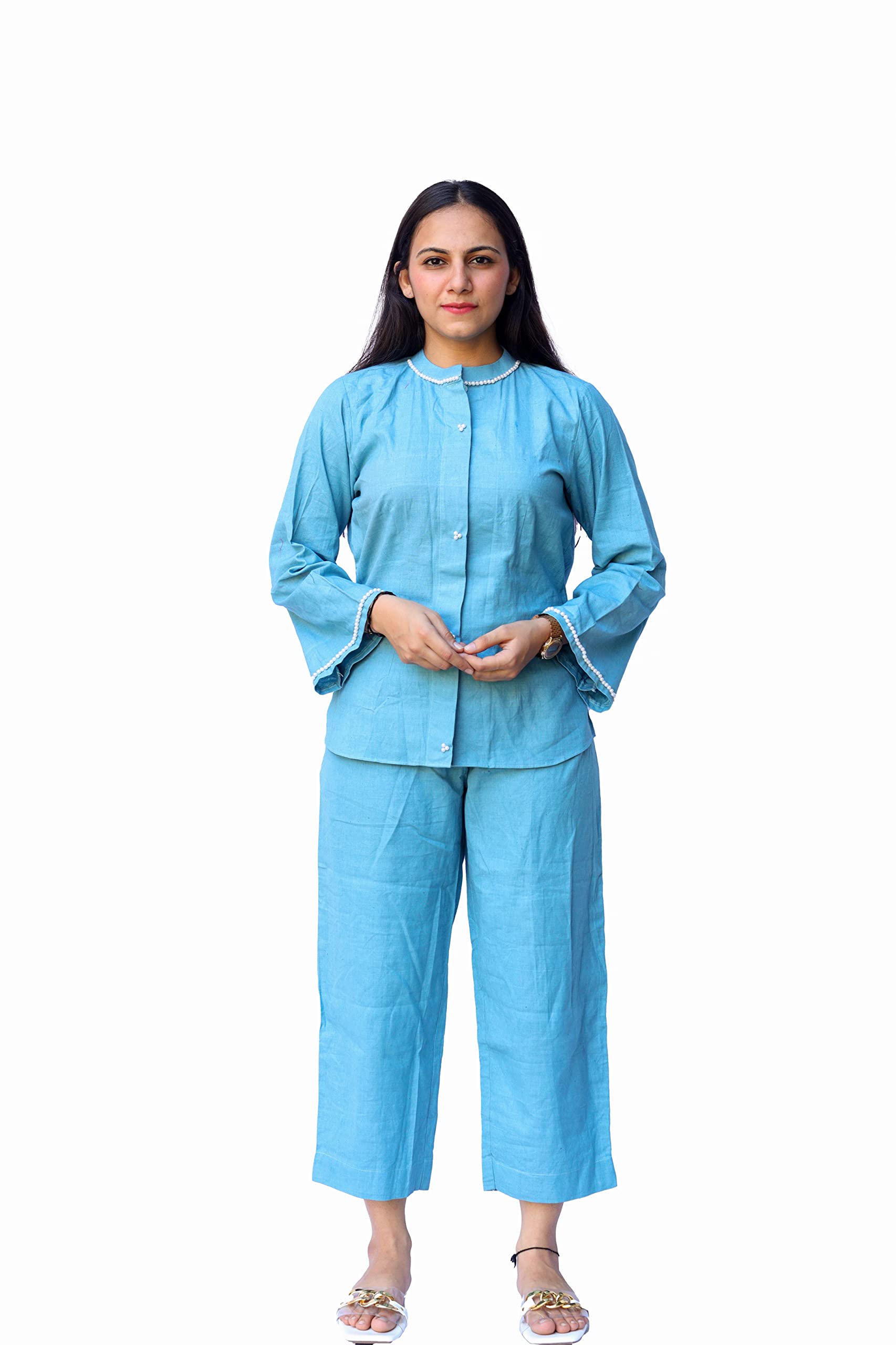 Agati Diti Blue Top and Pant(Size-L)