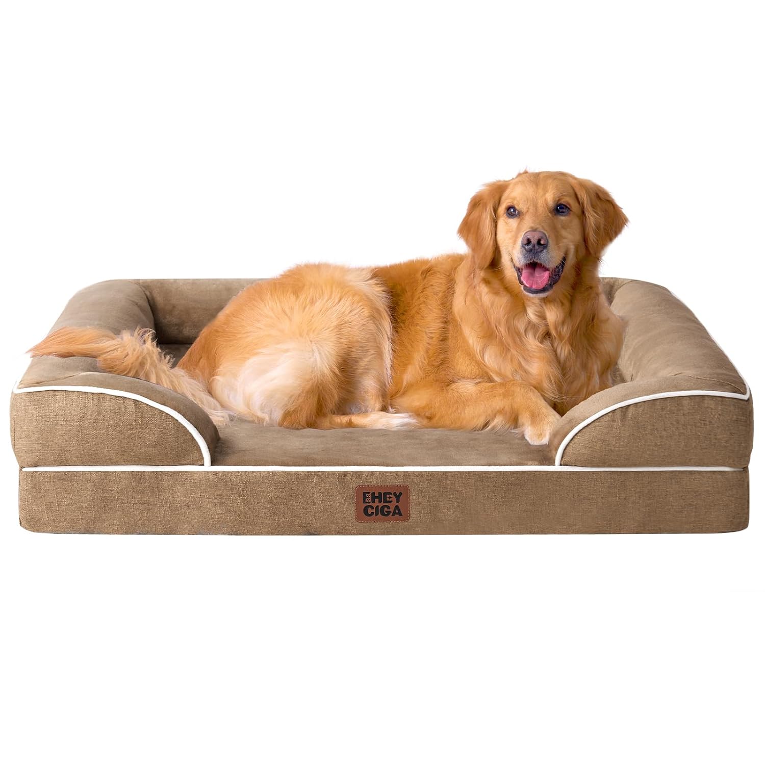 EHEYCIGA Orthopedic Dog Beds for Extra Large Dogs, Waterproof Memory Foam XL Dog Bed with Sides, Non-Slip Bottom and Egg-Crate Foam Big Pet Couch Bed with Washable Removable...
