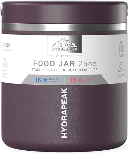 Miniatura 3 de Hydrapeak Termo de acero inoxidable de 25 onzas con aislamiento al vacío, termo para alimentos calientes y alimentos fríos, boca ancha a prueba de
