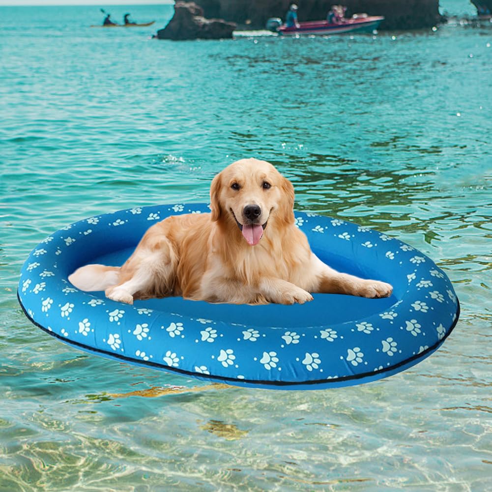 Bouée de Natation pour Chien - Lit Flottant - Bouée de Natation Gonflable