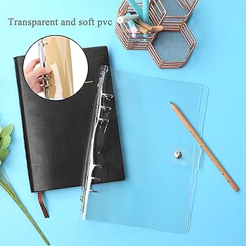 透明 システム手帳 バインダー ルーズリーフ オフィスノート 学用品手帳 Amazon | 6穴 透明PVCなシステム手帳 バインダー バインダー 6穴