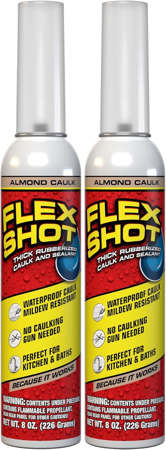Flex Shot flexible silicone sealant 8oz 2-pack