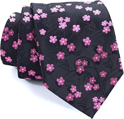 Scott Allan Collection Corbatas florales para hombre - Corbata de flores tejida jacquard
