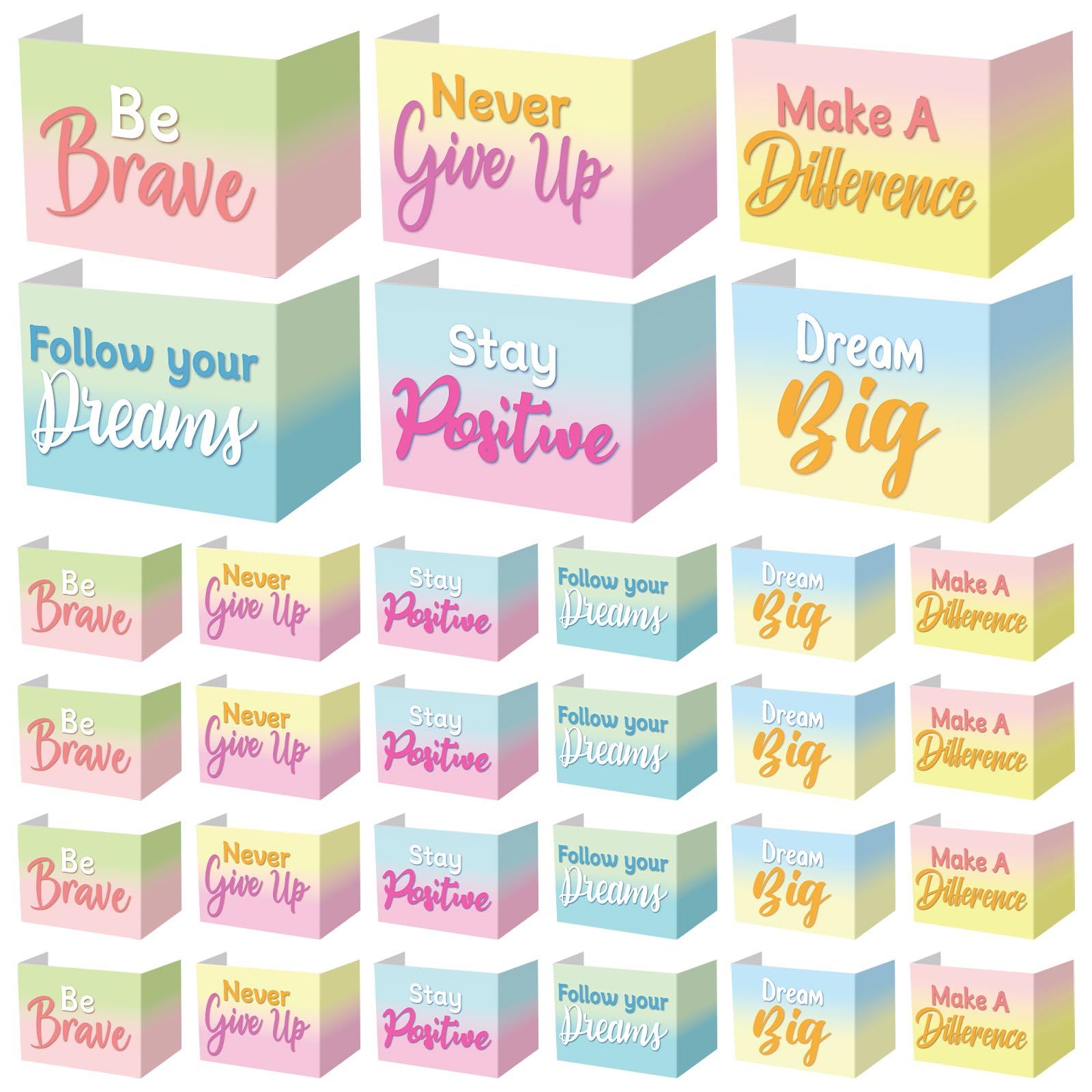 Honoson 24 Pcs Inspirational Privacy Folders for Students
