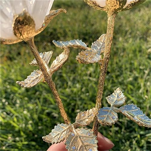 Miniatura 5 de Árbol de cristal de 7 pulgadas, racimo de cristal de cuarzo transparente natural, flores de cristal mineral para decoración del hogar, regalos