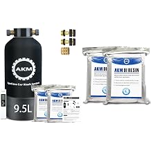 AKM Spotless Water System for Car Wash, DI Resin Pre-Filled, Quick Connectors, with 10L DI Resin Refill Pack