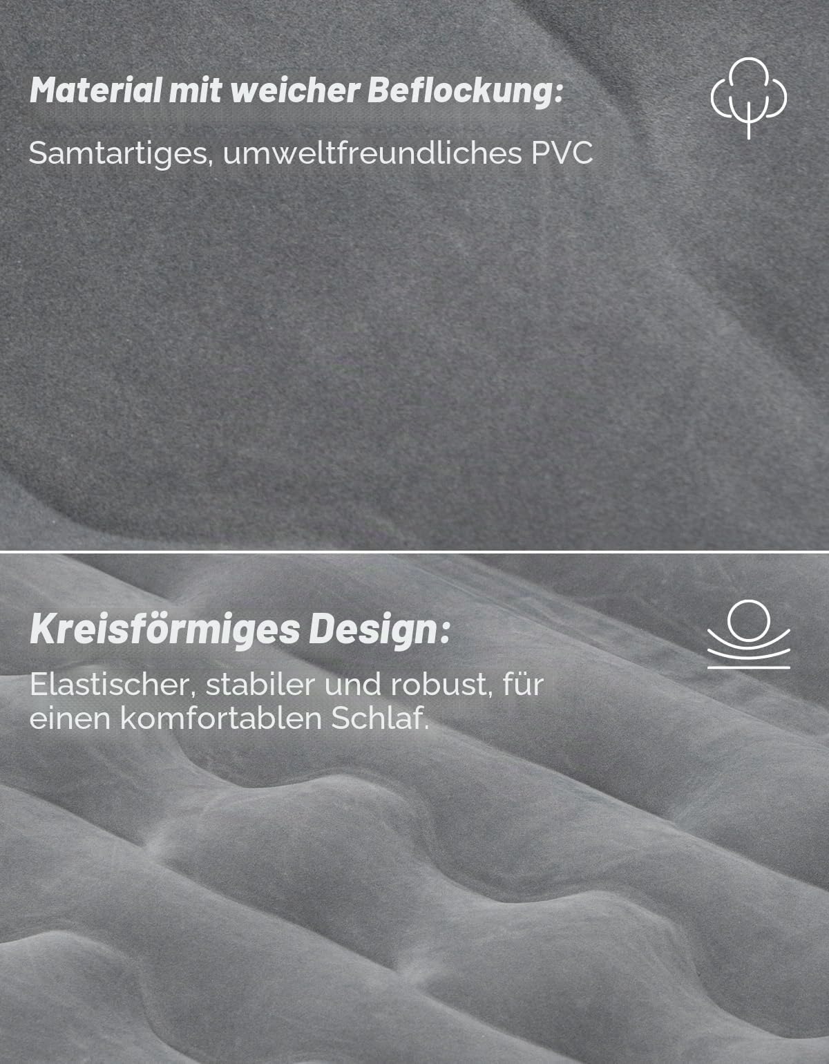 JOYTUTUS SUV-Luftmatratze für Camping mit Luftpumpe, kompatibel mit Wrangler JL 4X4, Komfort-SUV-Luftmatratze mit 2 Kissen für Wrangler JL 4-Türer (Nicht für 4XE), Dunkelgrau