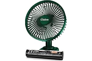 Mini Oscillating Desk Fan Clock