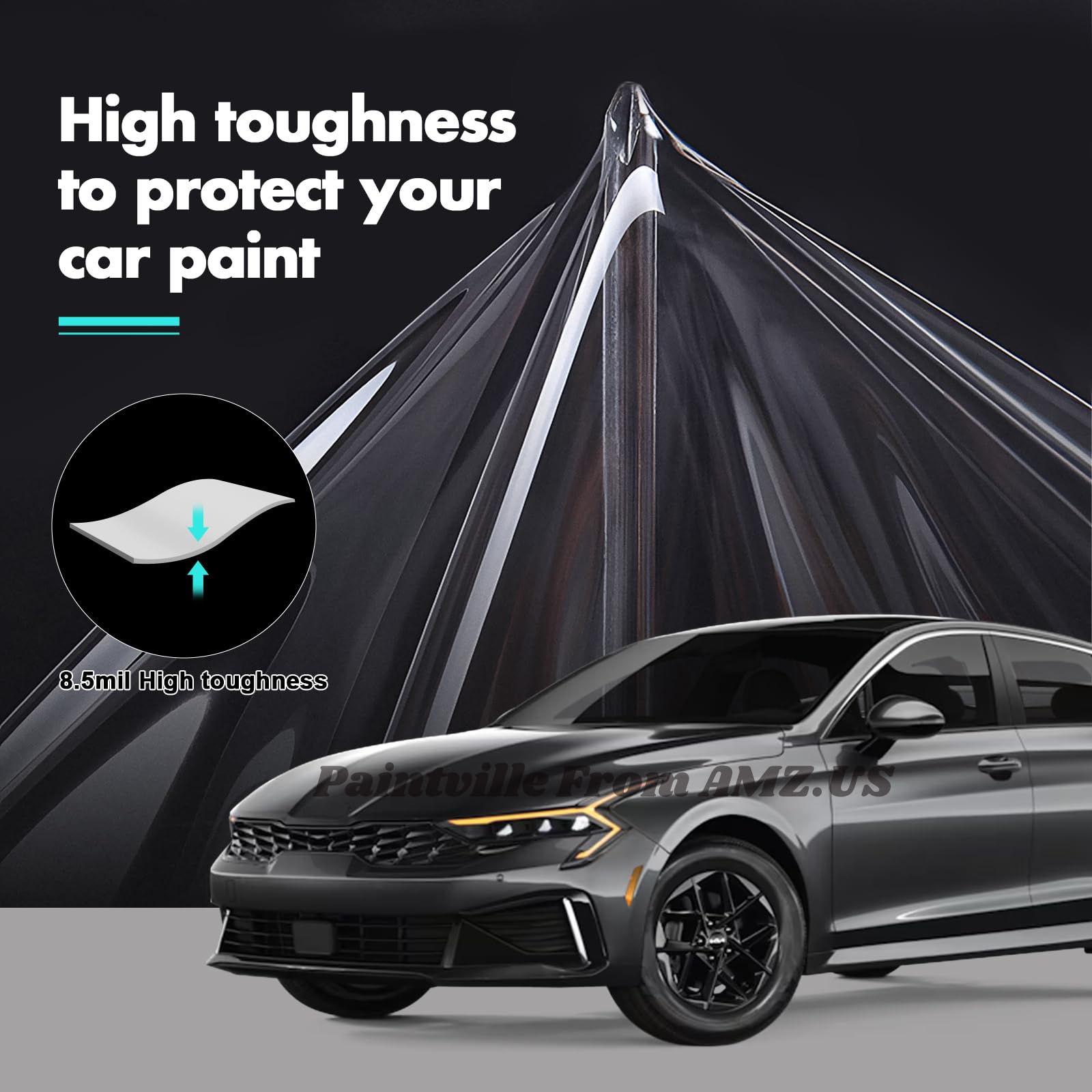 Paintville for KIA K5 2025 PPF HD Clear Paint Protective Film Custom Fit Anti Scratch Self Healing Shield Guard Car Finishing Accessories for Headlight