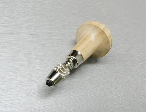 Miniatura 8 de Mandril de madera con mango de madera de hongo y tornillo de banco, herramienta 2 pinzas de sujeción de 0-18 pulgadas