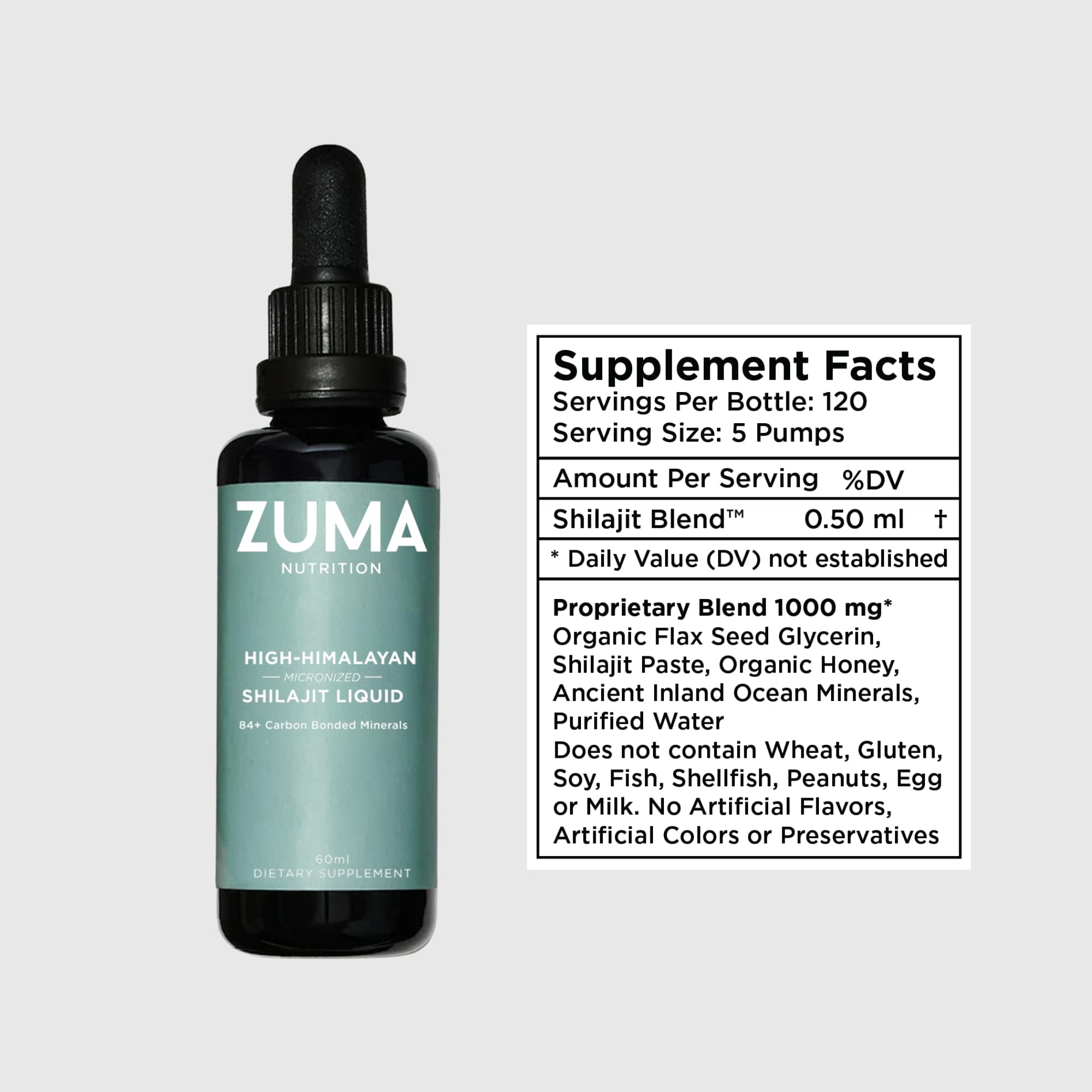 Amazon.com: Zuma Nutrition High Himalayan Shilajit Liquid Tonic
