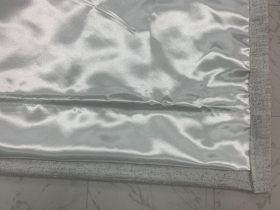 Ikiriska Add Satin or Cotton or Blackout Lining to Our Custom Made Curtains (100% Blackout, 50" Width)