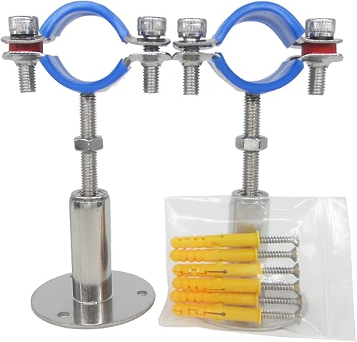 Miniatura 3 de Soporte de abrazadera de tubo ajustable de acero inoxidable, soporte de montaje en paredtecho para tubo de 1 pulgada (1.260 in), soportes