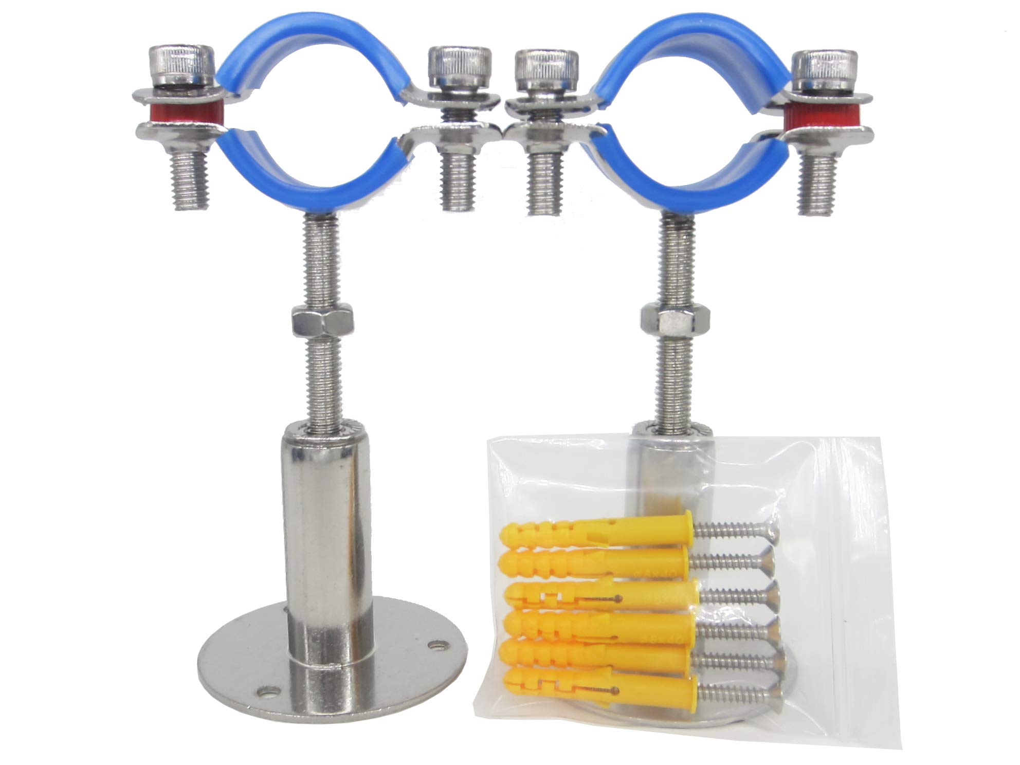 Buy Stainless Steel Wall Ceiling Pipe Clamps, Adjustable Pipe Bracket