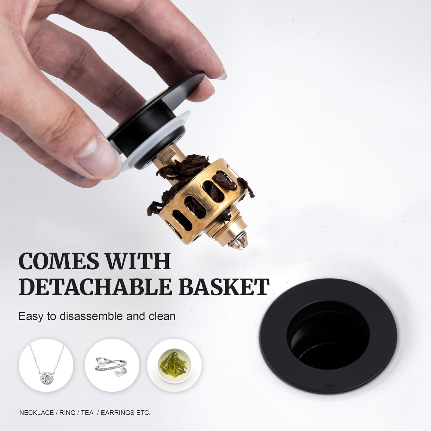 ペデスタルシンク｜セット｜おしゃれ｜インクコーポレーション ポップアップシンク排水栓 オーバーフローオイルラブドブロンズ バスルームベッセルバニティシンクアート洗面台用、オーバーフロー付きビッ