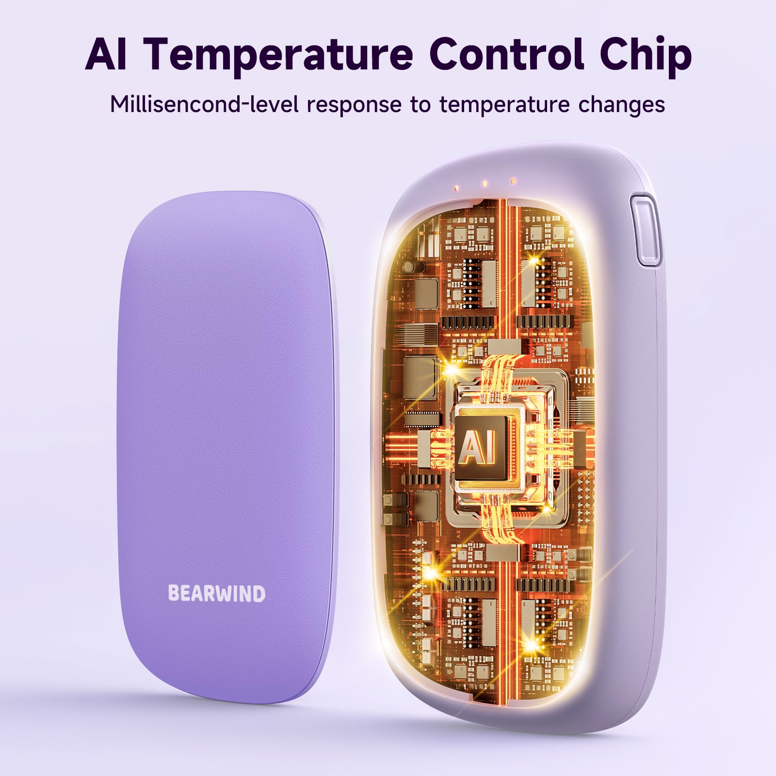 Scaldamani elettrici ricaricabili – Confezione da 2 scaldamani magnetici tascabili con chip AI, attrezzi da caccia portatili, riutilizzabili per l'inverno, idee regalo per uomini, donne