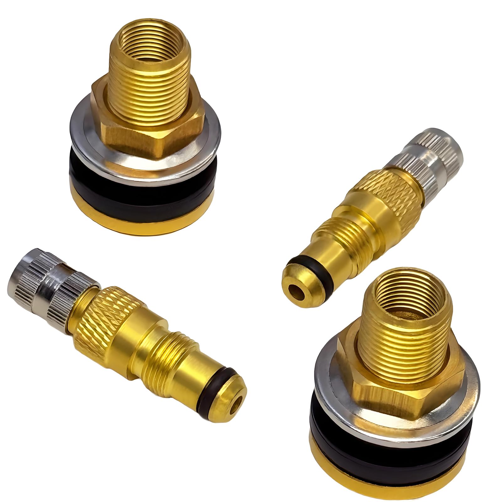 Lot De 2 Tiges De Valve TR618A En Laiton Pour Pneus De Tracteur Sans Chambre à Air - Trou De 16 Mm - 4,5 Cm