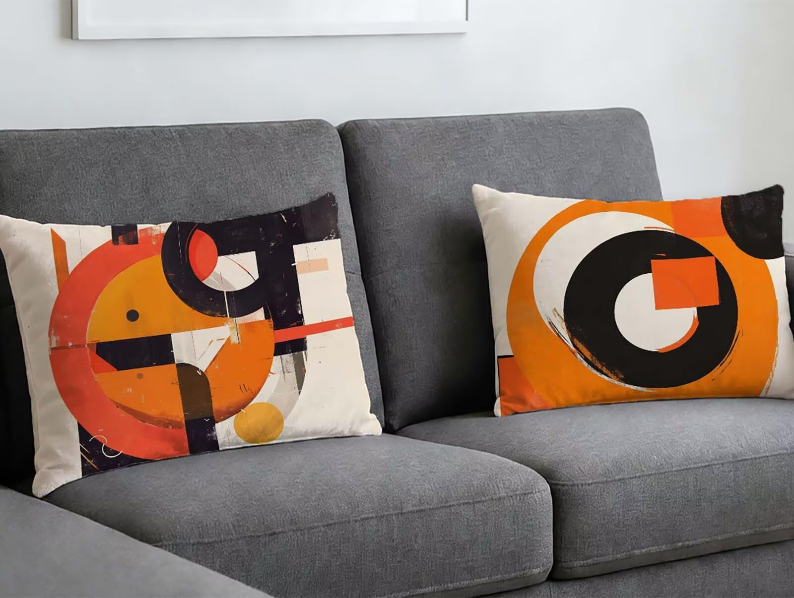 Taie oreiller 80x100 rectangulaire velours housse de coussin orange brûlé