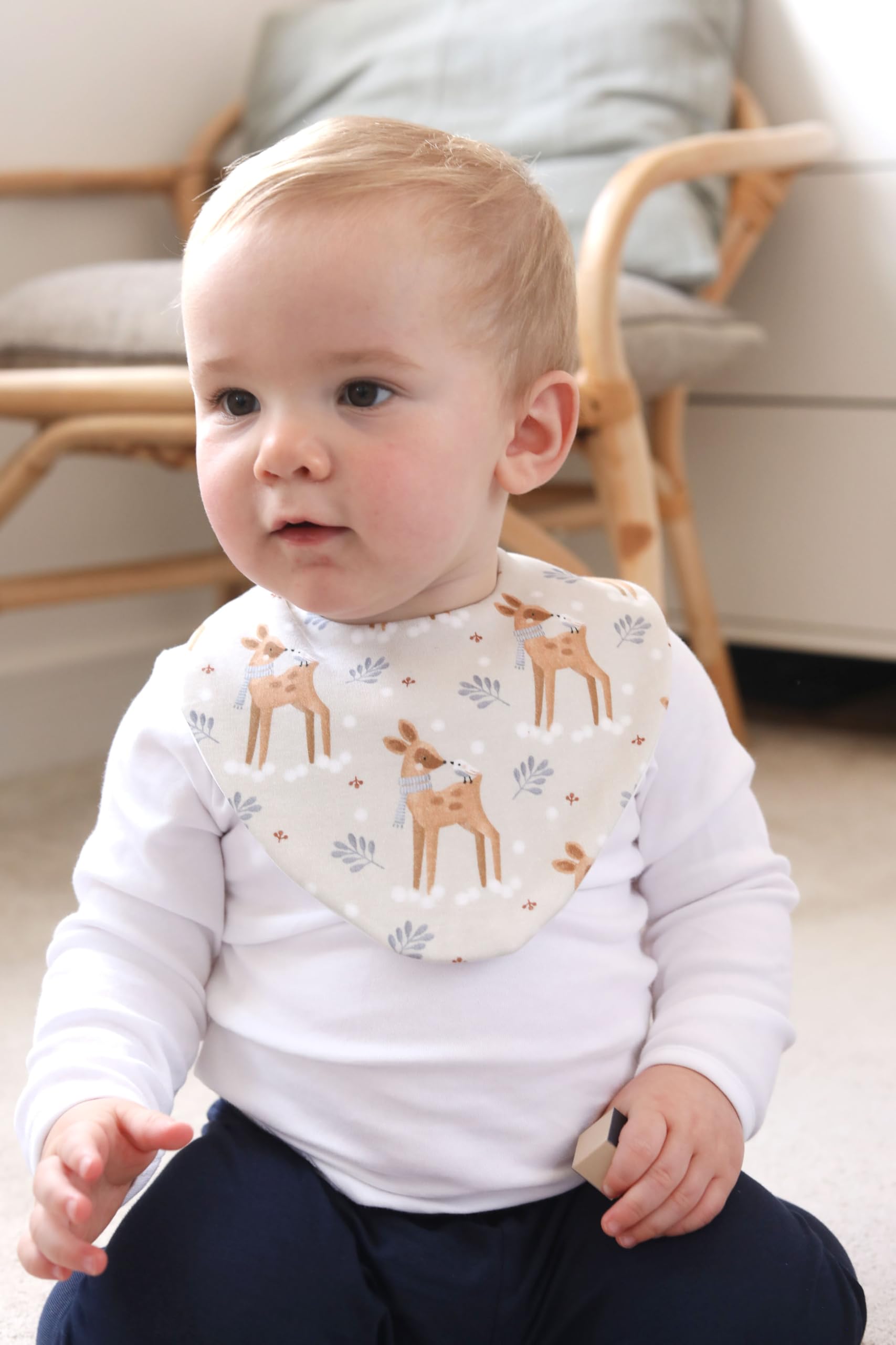 Bibbilyboo Waterproof Baby Dribble Bib, 3 Pack, 0-2 Years, Highly Absorbent & Naturally Antibacterial, Adjustable - Image 3