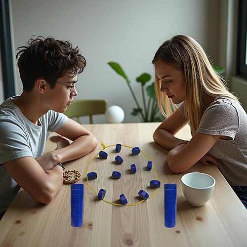 Miniatura 4 de Magnet Chess Game Magnet Game with String and 20 Magnetic Stones,Magnetic Games Set Puzzle Strategy Games for Family & Party & Travel & Camping Tops