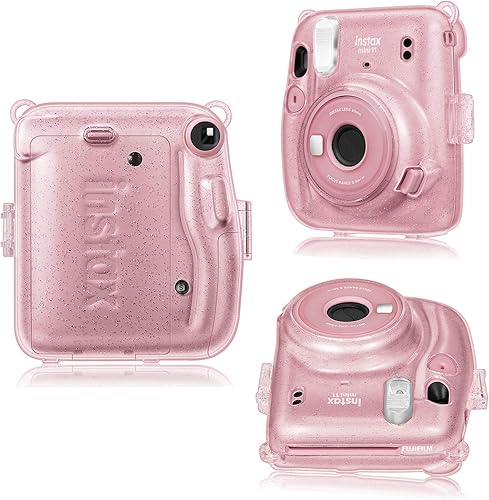 Miniatura 6 de Fintie Funda protectora transparente para cámara Fujifilm Instax Mini 11 de película instantánea - Carcasa rígida de cristal con correa extraíble de